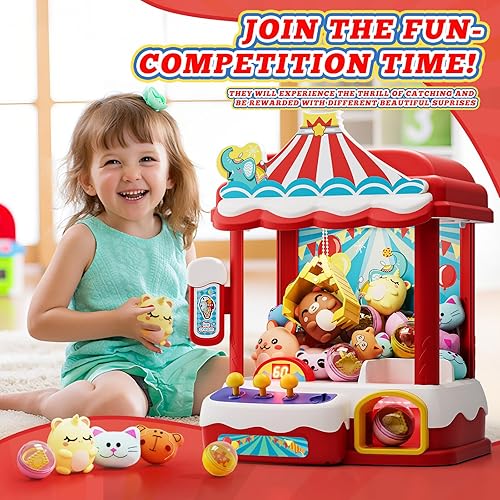 Miniatura 4 de Skirfy Máquinas de garras para niños y adultos con 30 mini premios y sonidos ajustables, máquinas expendedoras de juguetes dispensadores, regalos