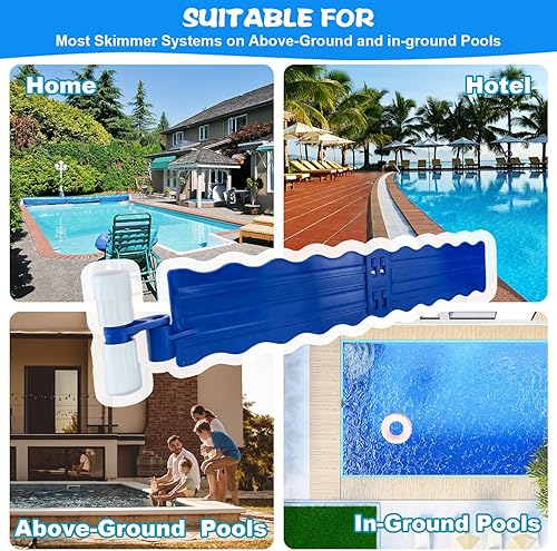 Miniatura 5 de Protector de desnatador de hojas de piscina, accesorio de desnatador de piscina manos libres para recoger residuos, brazo de desnatador de piscina