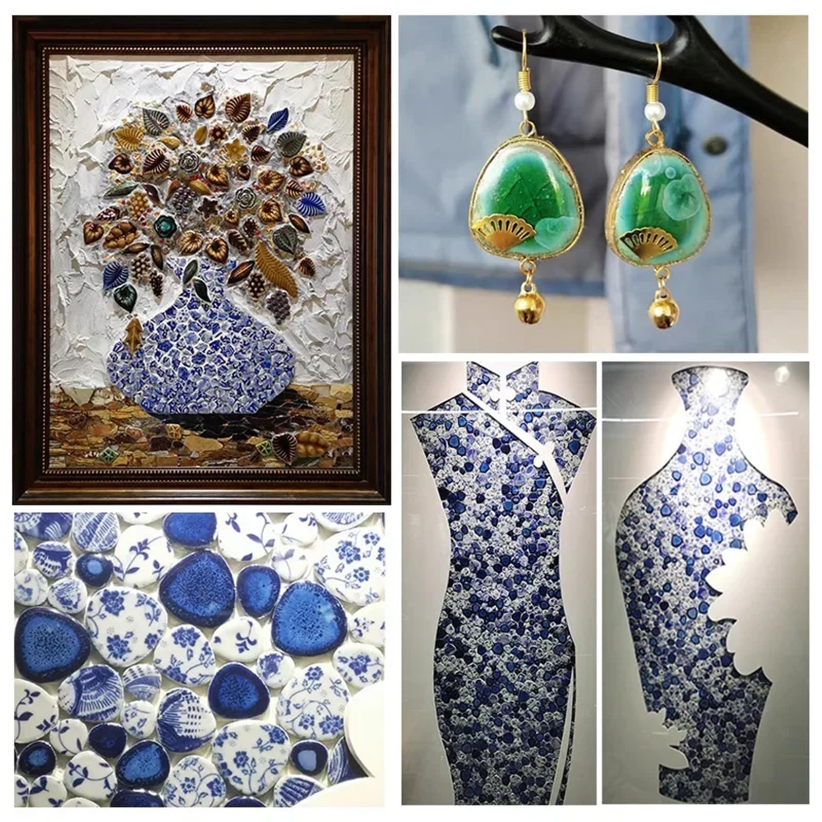 Azulejos de mosaico cerámica, Kit bricolaje, 100g, artesanía Multicolor, Hobby, decoración del hogar(24)