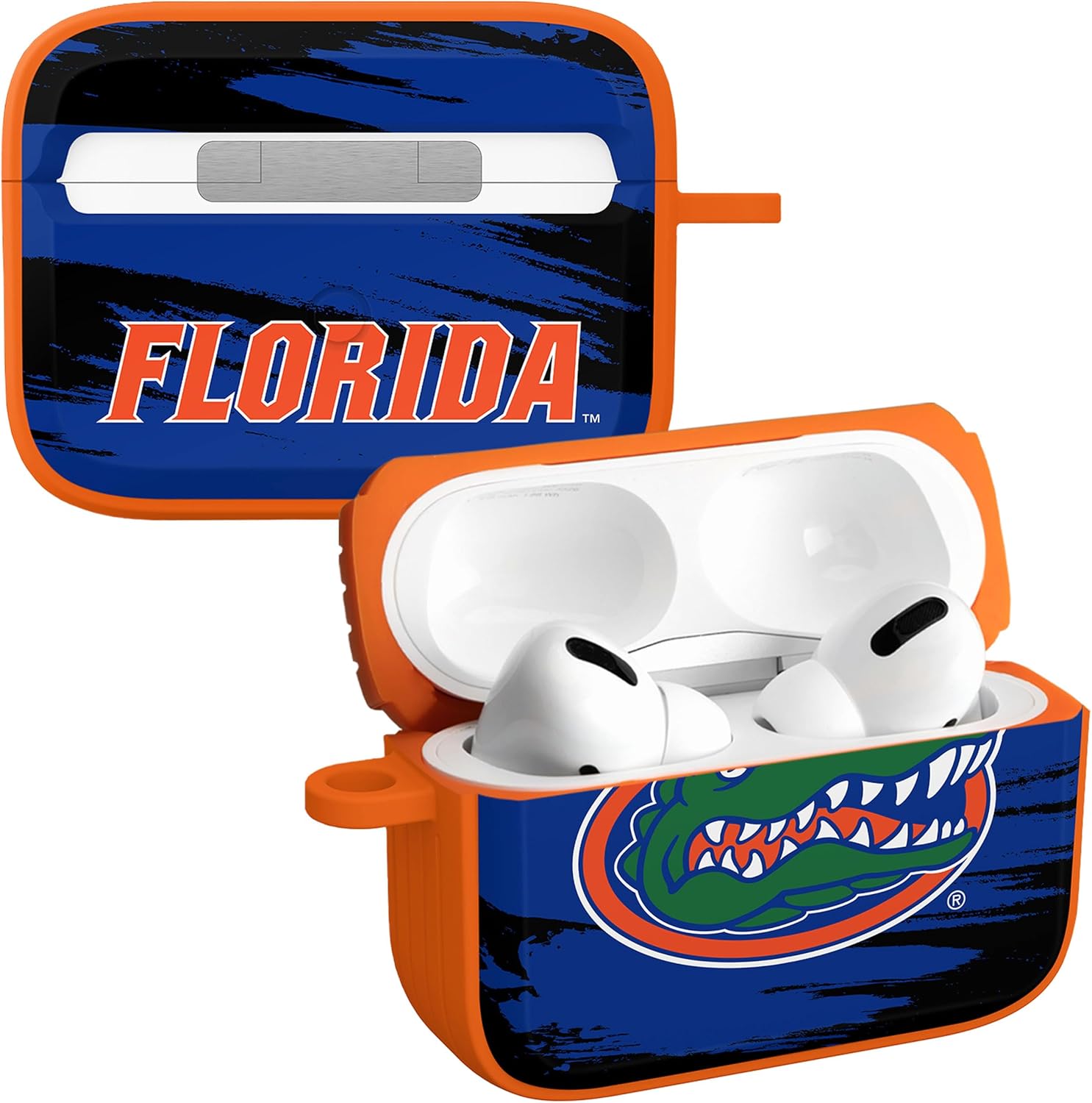 Affinity Bands Florida Gators HDX Case Cover Compatible with Apple AirPods Pro 1 & 2 (Paint Stripe)