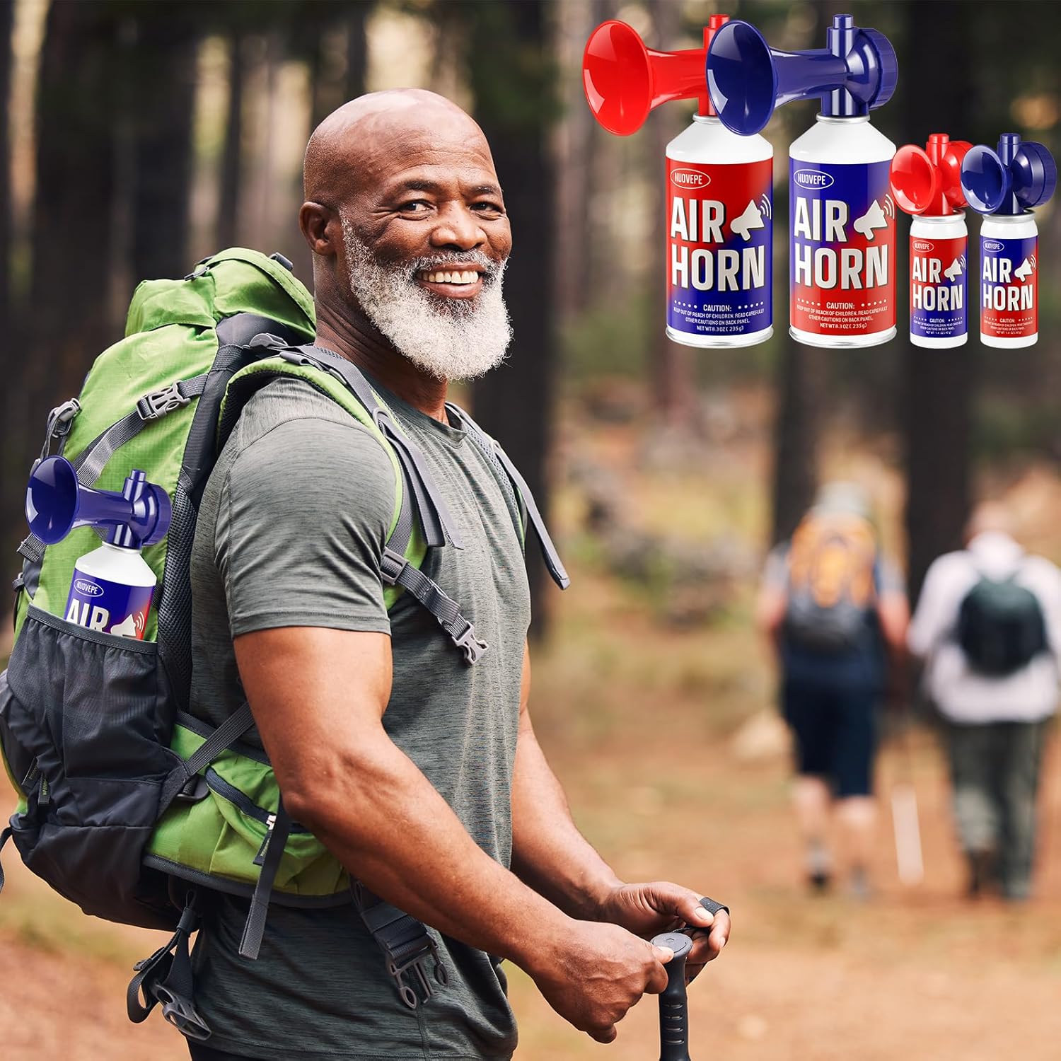 Air Horns for Safety 8.3oz, Boat Horn Marine Coast Guard Approved(120 dB), Air Horn for Dogs, Airhorn for Bears, Airhorns Loud (1 Pack)