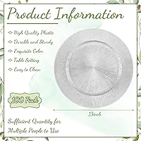 Vista 41 de Tanlade 50 Pcs 13 Inch Charger Plates Bulk Round Wedding Chargers Plastic Dinner Plates for Table Setting Wedding Party Decoration (Gold)