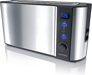 Arendo Grille-pain automatique avec fonction dégivrage - Boîtier double paroi isolant thermique - Entrée automatique - Grille de cuisson - Tiroir à miettes extractible - Certifié GS