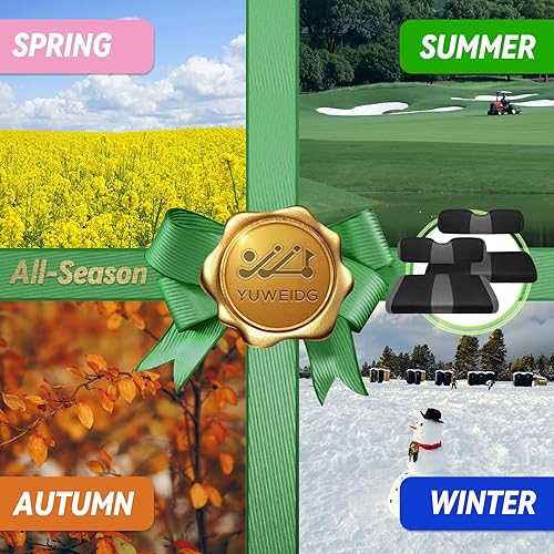 Miniatura 35 de Juego de fundas de asiento de carrito de golf, fundas para asientos delanteros de carrito de golf, ajuste para Club Car Precedent OEM, cojín