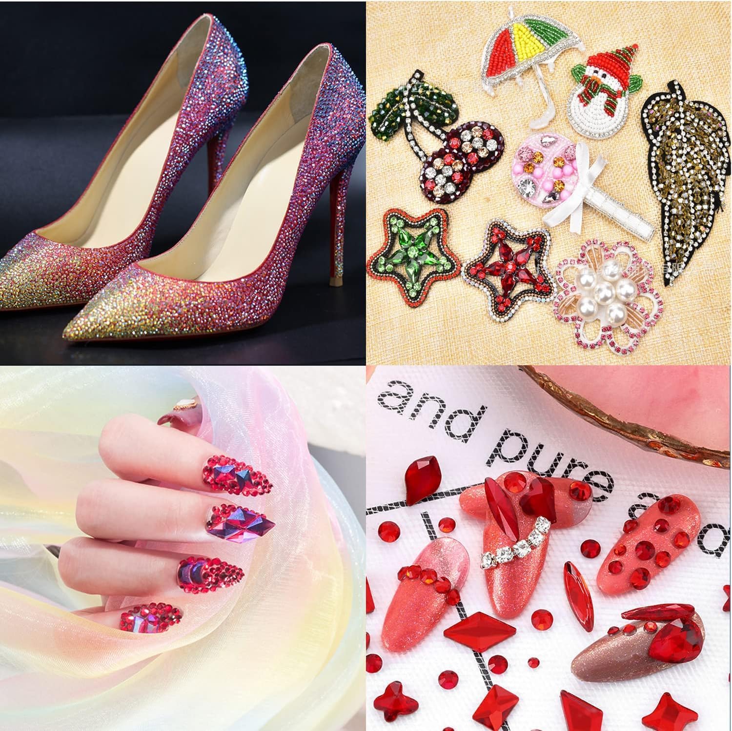 Hotfix Rhinestone Setter Bedazzler Kit, 6800Pcs Clear White AB Mixed Flatback Rhinestones, Hot Fix Applicator & Rhinestone Tools, DIY Bling Decor for Clothes Shoes Hats Bags Phone Hair Mugs