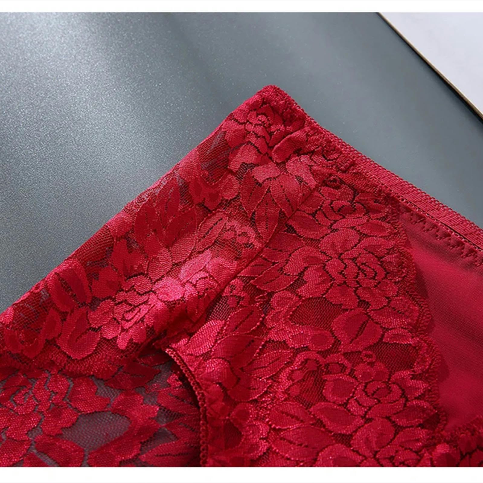 Ropa Interior Mujer 3pcs Mujeres Bragas De Encaje Lencería Alta Breve Talla Grande para Mujeres Sexy para Mujer Descarada Mujer Sexy Lingerías Íntimas-s25-1-s 40-55 Kg