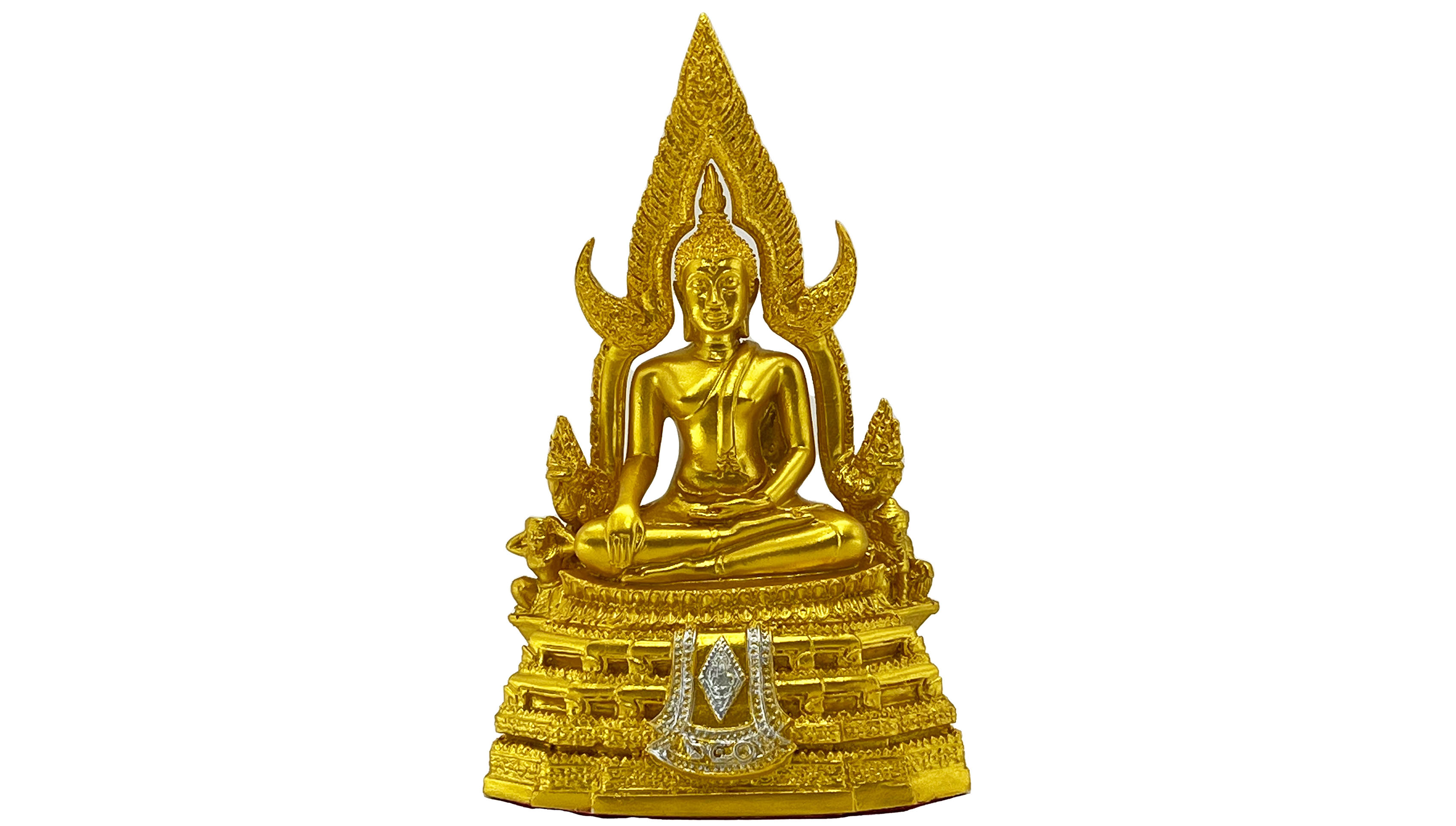 Estatua Buda Chinnaraj Tailandés 8" Dorado miniatura 7
