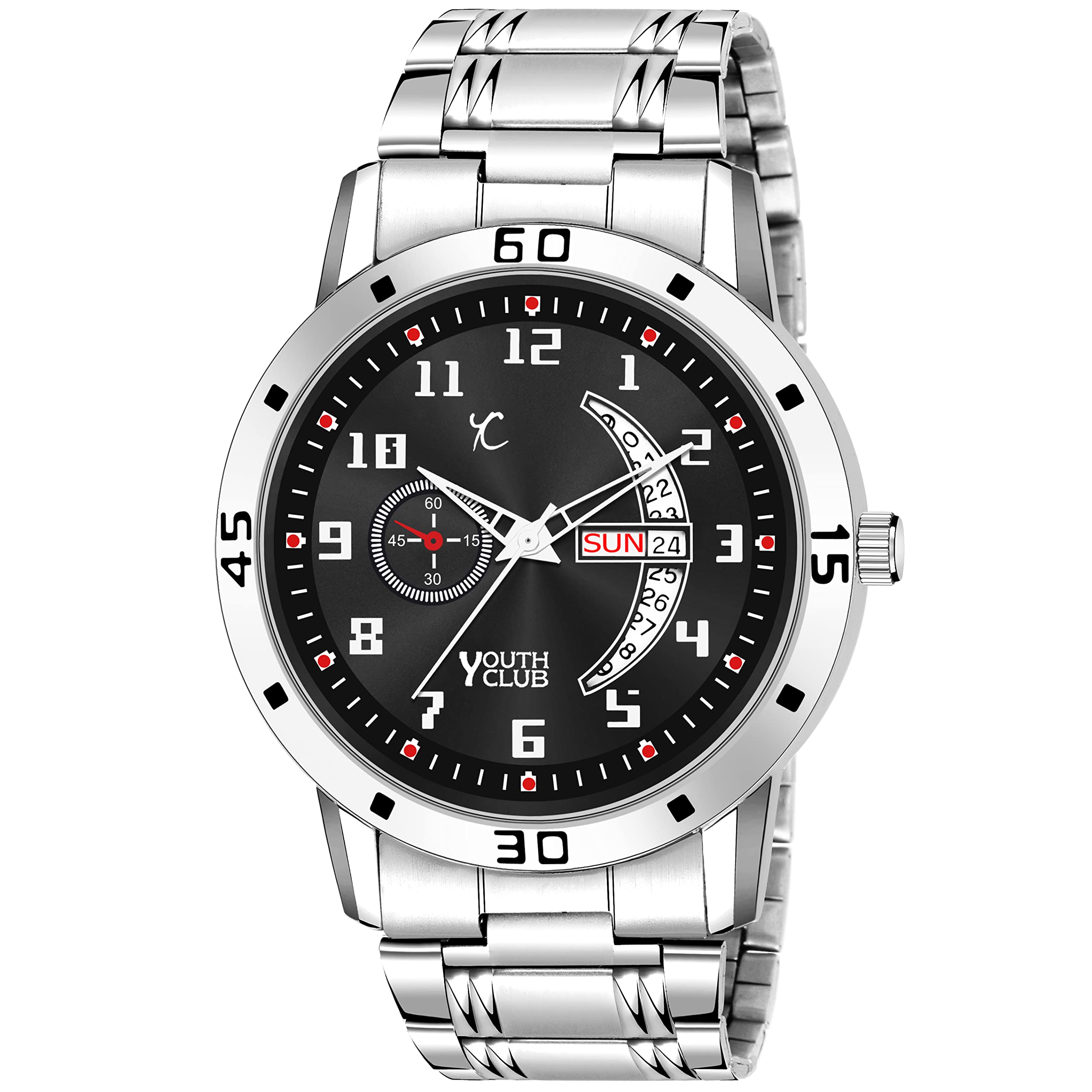YOUTH CLUB DD-101BLK Day and Date Functioning Analog Watch -for Men & BOY (Black) (B0B2LP4M36) Amazon Price History, Amazon Price Tracker