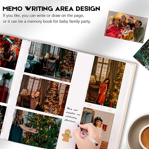 Miniatura 4 de Álbum de fotos de 600 bolsillos de 4 x 6 pulgadas con espacio de escritura, álbum de fotos de gran capacidad de 4 x 6 pulgadas con capacidad para