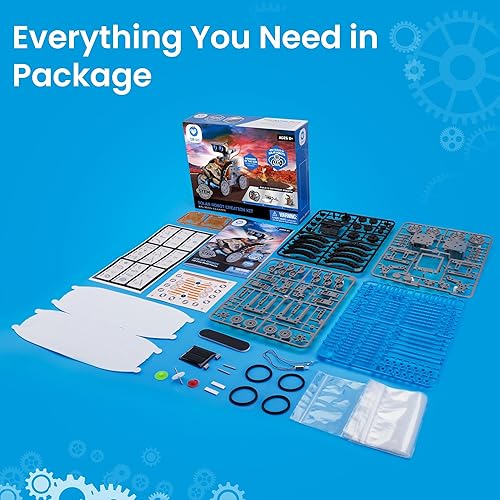 Miniatura 8 de Sillbird - STEM (ciencia, tecnología, ingeniería y matemáticas) 12 en 1, robot de juguete solar didáctico – 190 piezas de bricolaje, kit de