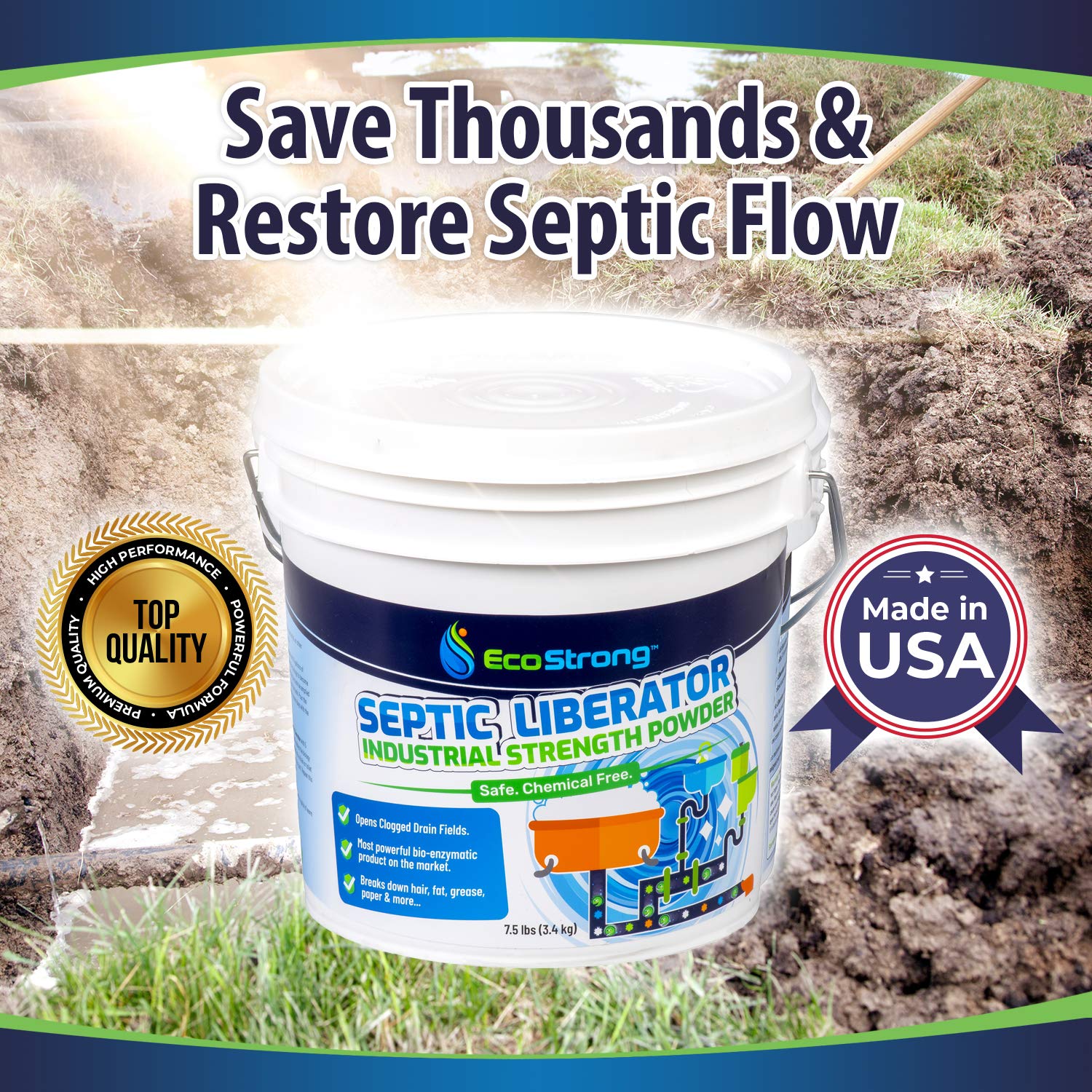Septic Tank Shock Treatment Bio Enzyme Septic Safe Clears Leach