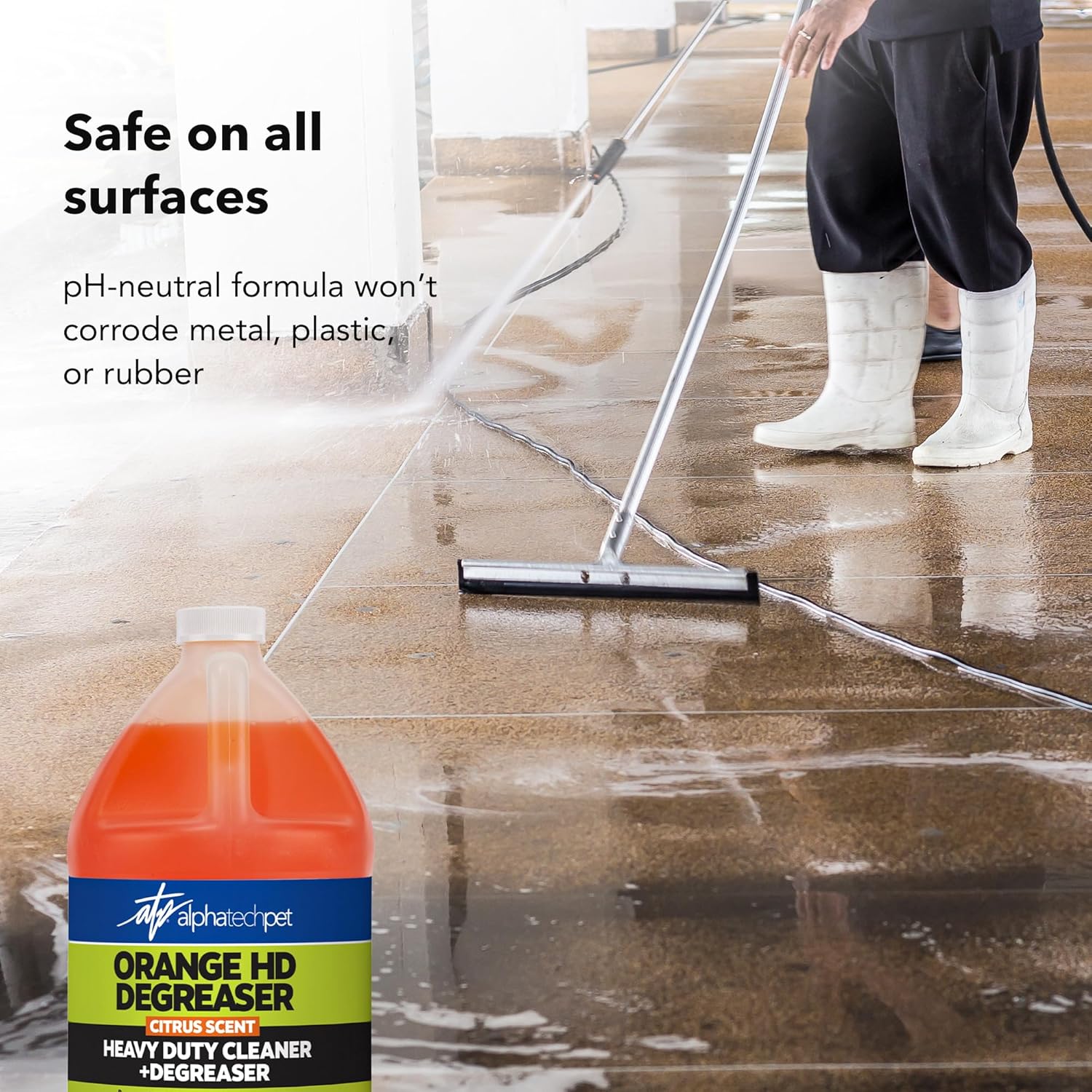 Orange HD Degreaser - Citrus Heavy Duty Degreaser and Cleaner for Tough Stains and Grease, Fast-Acting, Non-Corrosive Cleaner, 1 Gallon by Alpha Tech Pet