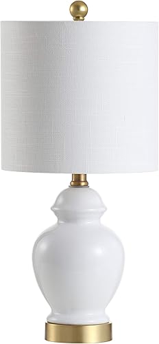 Miniatura 7 de JONATHAN Y JYL1035A Perry - Lámpara de mesa LED de cerámica y metal de 20 pulgadas, estilo francés, clásica, mesita de noche, para dormitorio, sala
