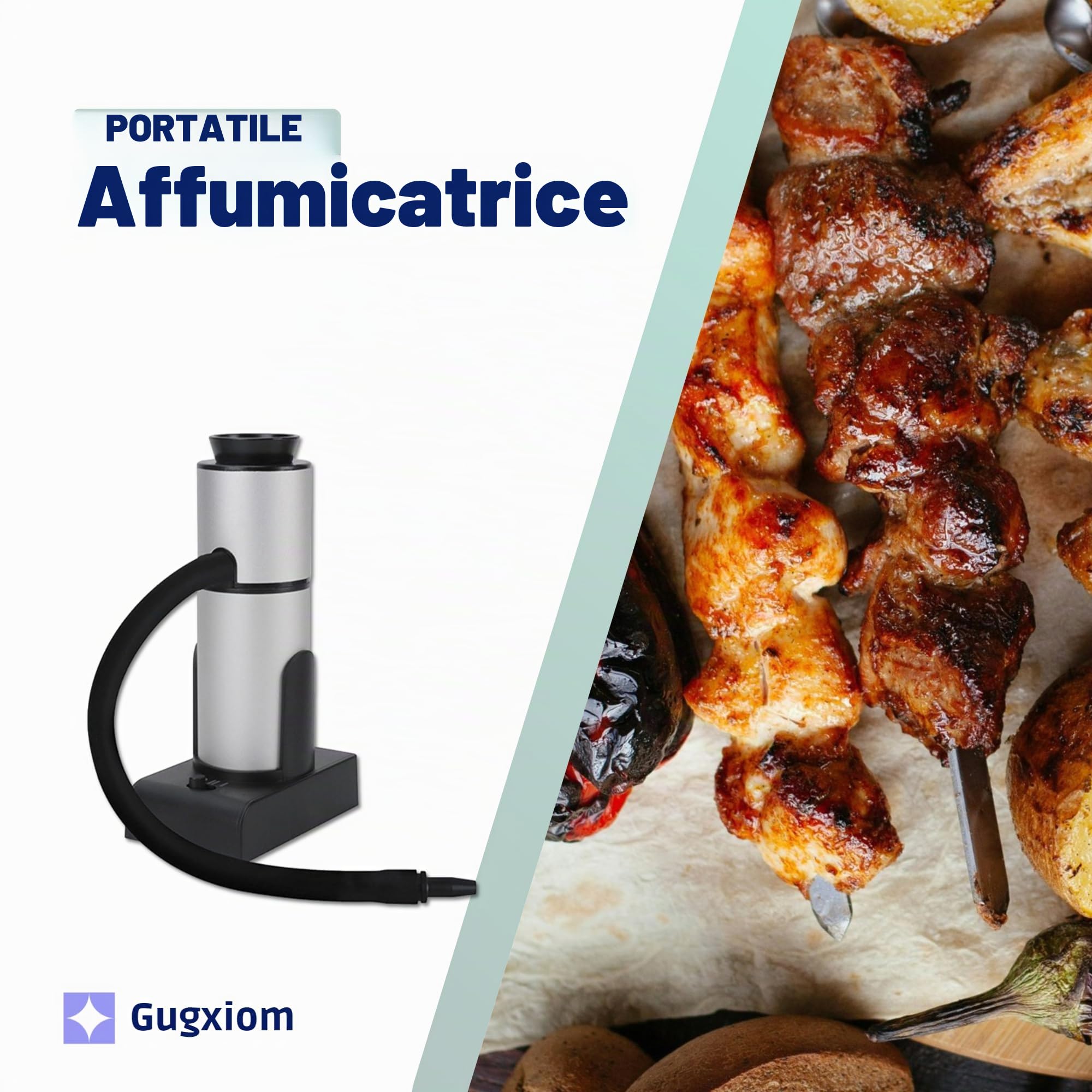 Gugxiom Set di affumicatori per cocktail, con 2 velocità del affumicatore portatile per carne, salmone, barbecue e formaggio