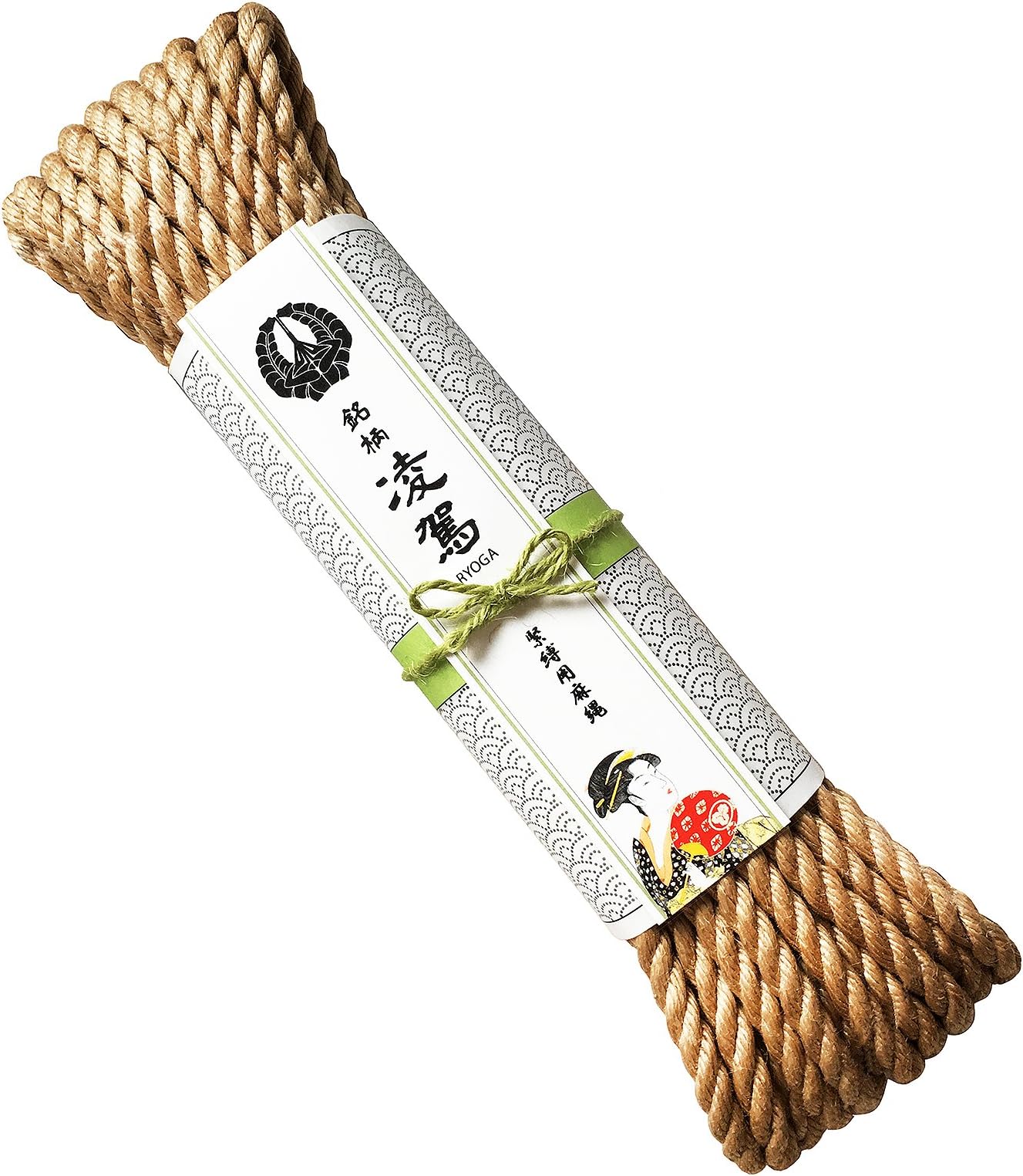 BAKUTO:Top-Grade Jute Rope RYOUGA 1/4in/33ft Natural Color Using Top-Grade Golden Jute, Professional Specifications