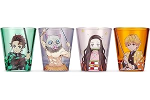 Surreal Entertainment Demon Slayer Anime Shot Glass Set (4-Piece)