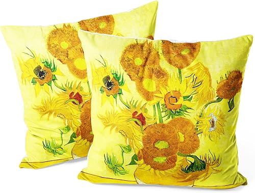 Miniatura 4 de Berkin Arts Alphonse Mucha, fundas de cojín cuadradas decorativas para cojín, diseño de casa de campo, mezcla de poliéster, paquete de 2, 18 x 18