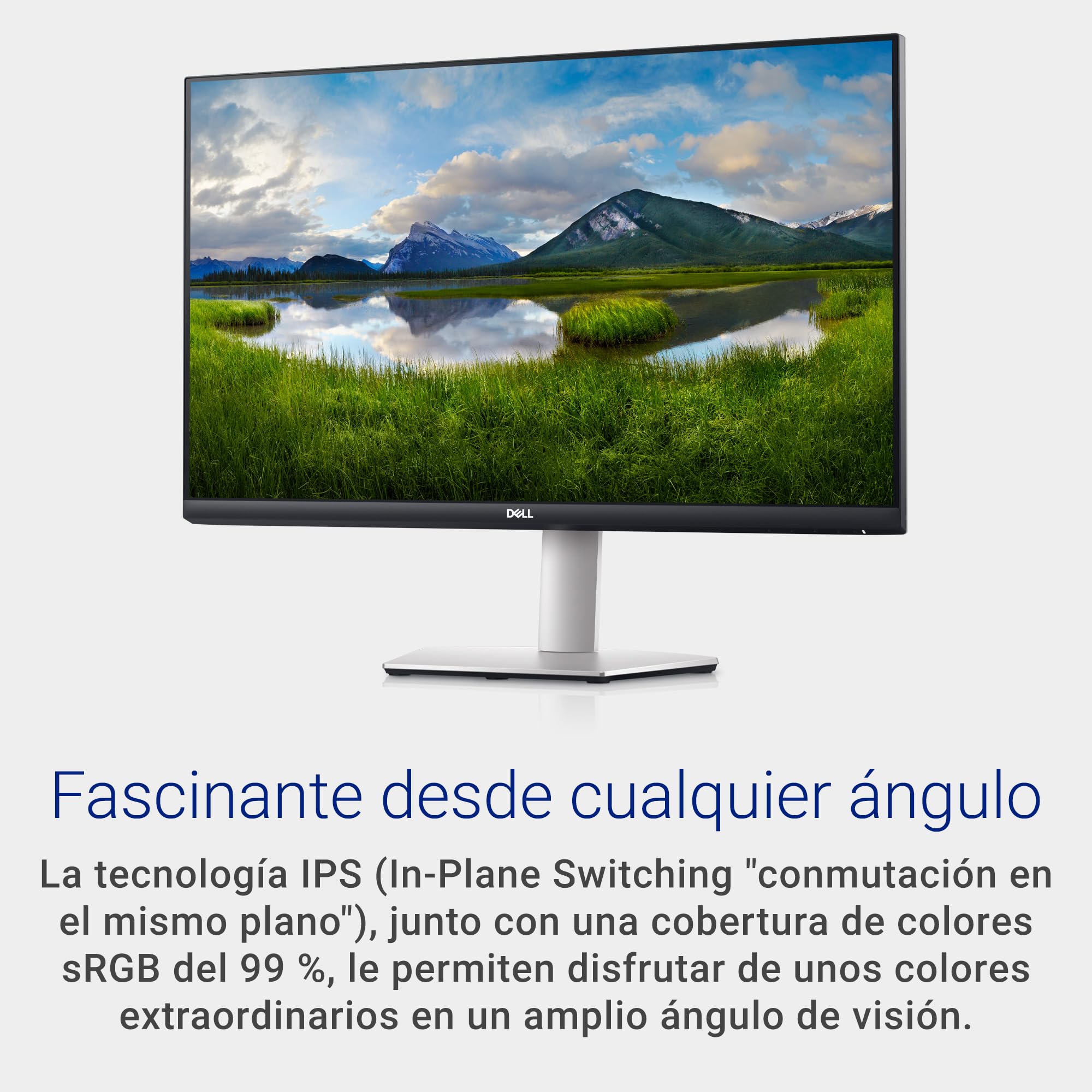 Dell S2721QSA 27" 4K UHD (3840x2160) Monitor, 60Hz, IPS, 4ms, AMD Radeon FreeSync, 99% sRGB, Altavoces Integrados, DisplayPort, 2x HDMI, Plata