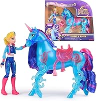 Unicorn Academy Isabel & River Power of Friendship Set: Posable Doll & Unicorn Toys with Translucent Saddle, Bridle & Accessories - Netflix Inspired