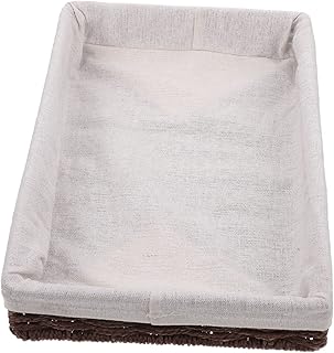 PRETYZOOM 1pc Rattan Storage Basket Vegetable Basket Storage Drawers Square Baskets Woven Storage Basket Bathtub Toy Organizer for Tub Trays for Coffee Table Basket Planter Decor Key Shelf