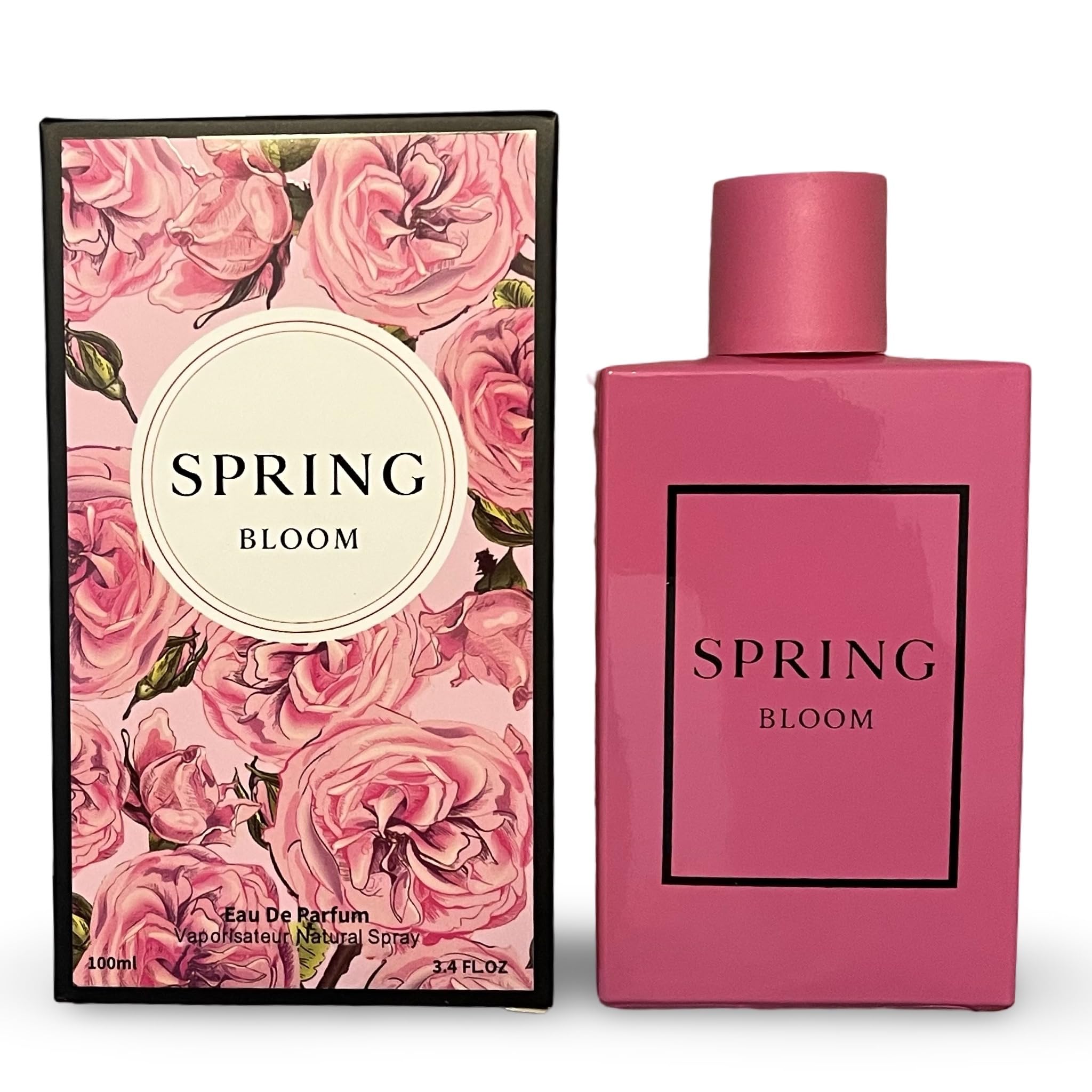 Secret Plus SPRING BLOOM Eau de Parfum Floral Jasmine and Tuberose Fragrance Natural Spray Pink Rose Design 3
