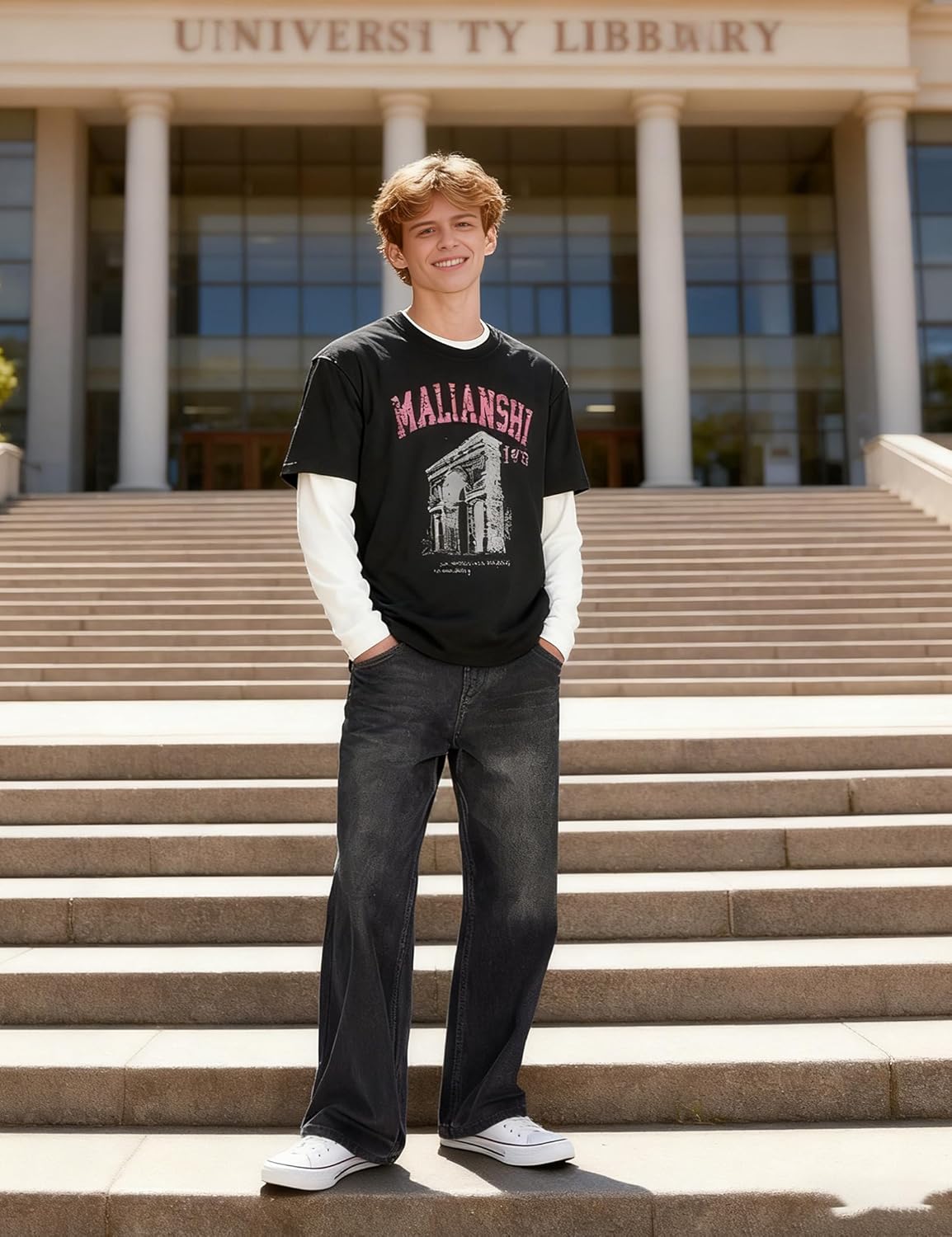 Plaid&Plain Men's Hip Hop Baggy Jeans Casual Wide Leg Y2k Skateboard Vintage Denim Pants Streetwear - Image 7