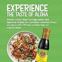 Vista 3 de Aloha Shoyu - Lower Salt Soy Sauce with 25% Less Sodium - Versatile and Balanced Shoyu Sauce - Made in Hawaii - 1/2 Gallon