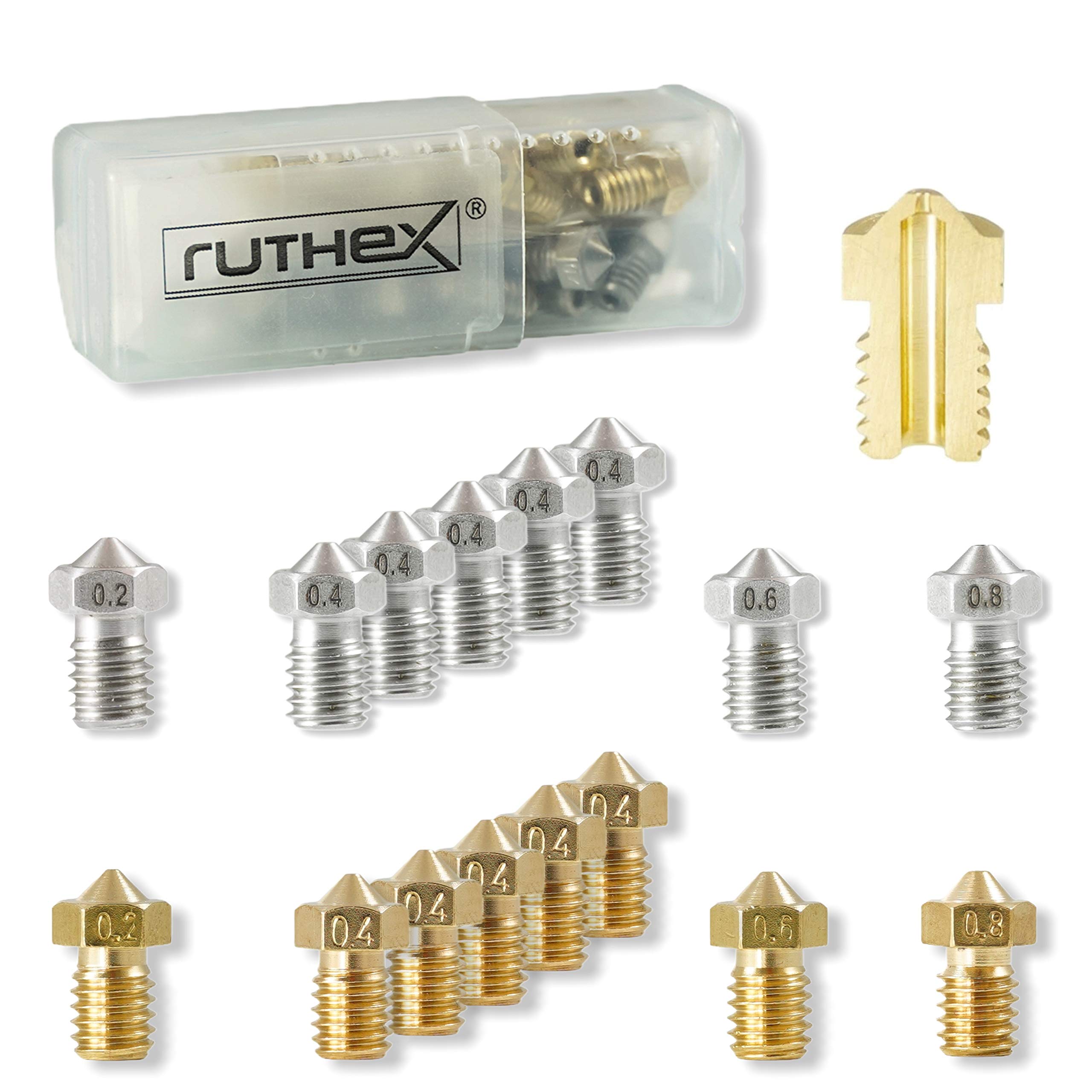 UKCOCO Set Di Punte Da Trapano Da 5 Pz. Set Da 0,4 Mm Per Ugello Di Stampa Di Pulizia Testina Ugello Stampante 3D - Foto 12