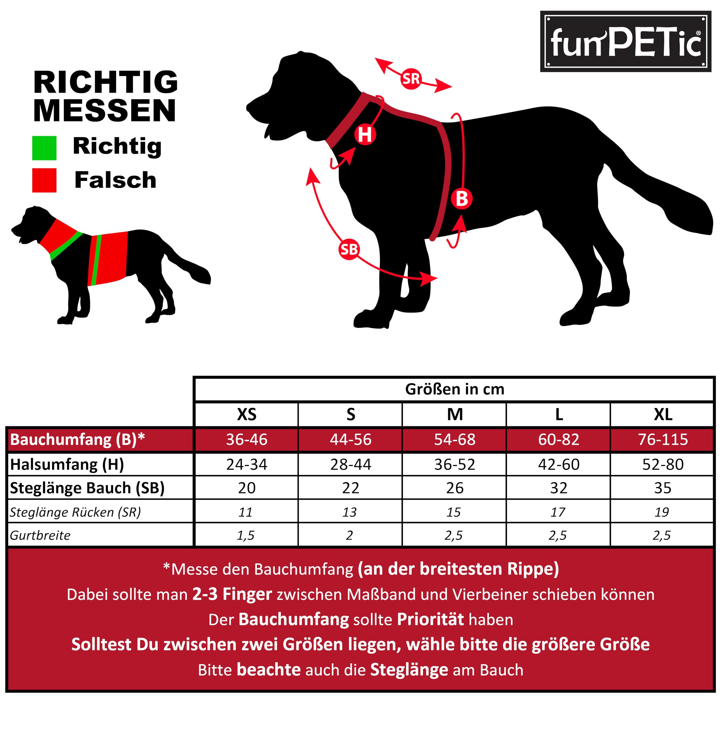 funPETic Arnés para perros Essential – Arnés antitirones reflectante, acolchado y transpirable – Arnés de pecho para perros medianos y grandes (L – Berry Red)