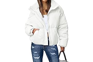 ZCSIA Women's Winter Long Sleeve Puffer Jacket