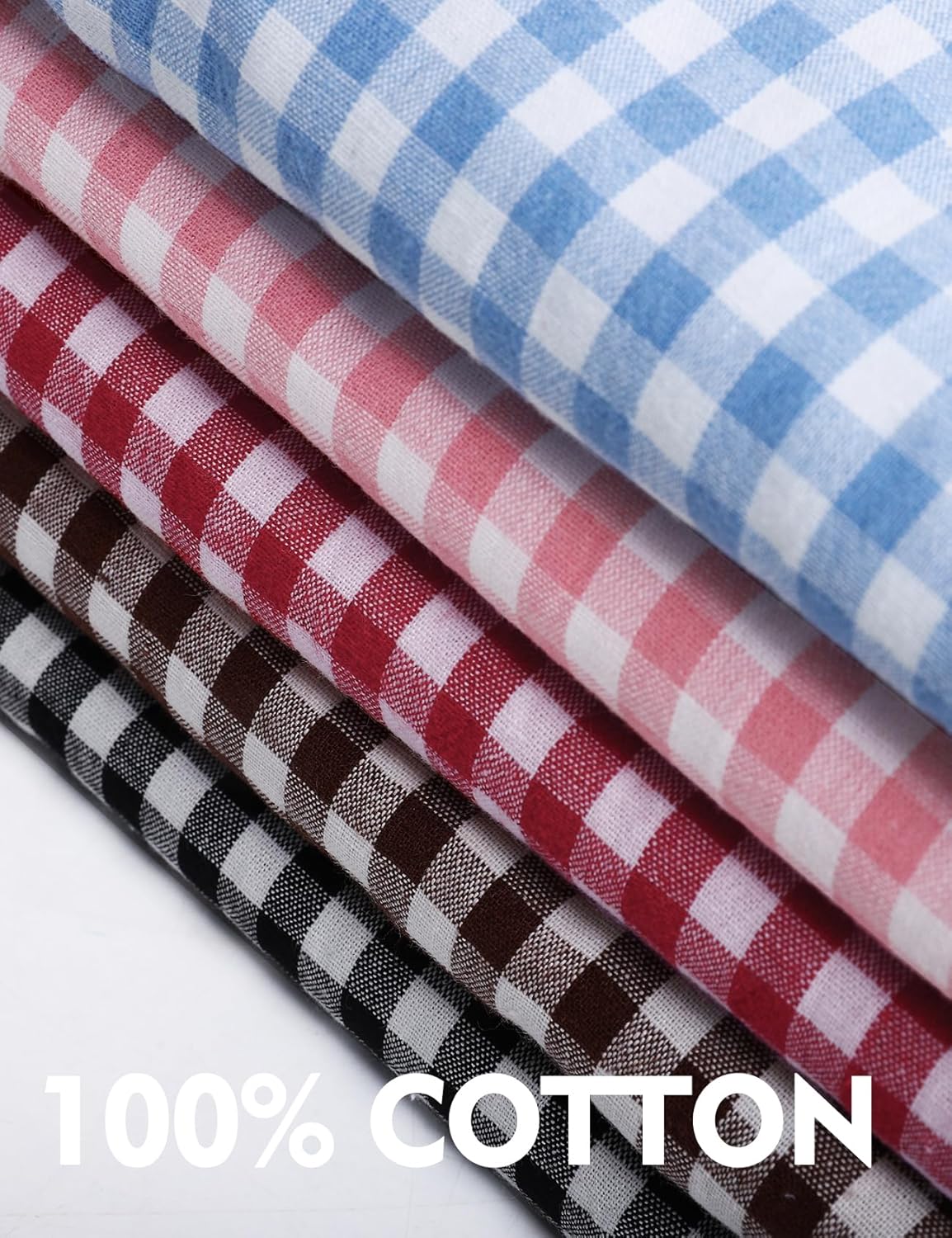 Flygo Women’s Wide Leg Gingham Capri Pants Cotton Elastic Waisted Plaid Palazzo Bottoms Flowy Trousers with Pockets - Image 6