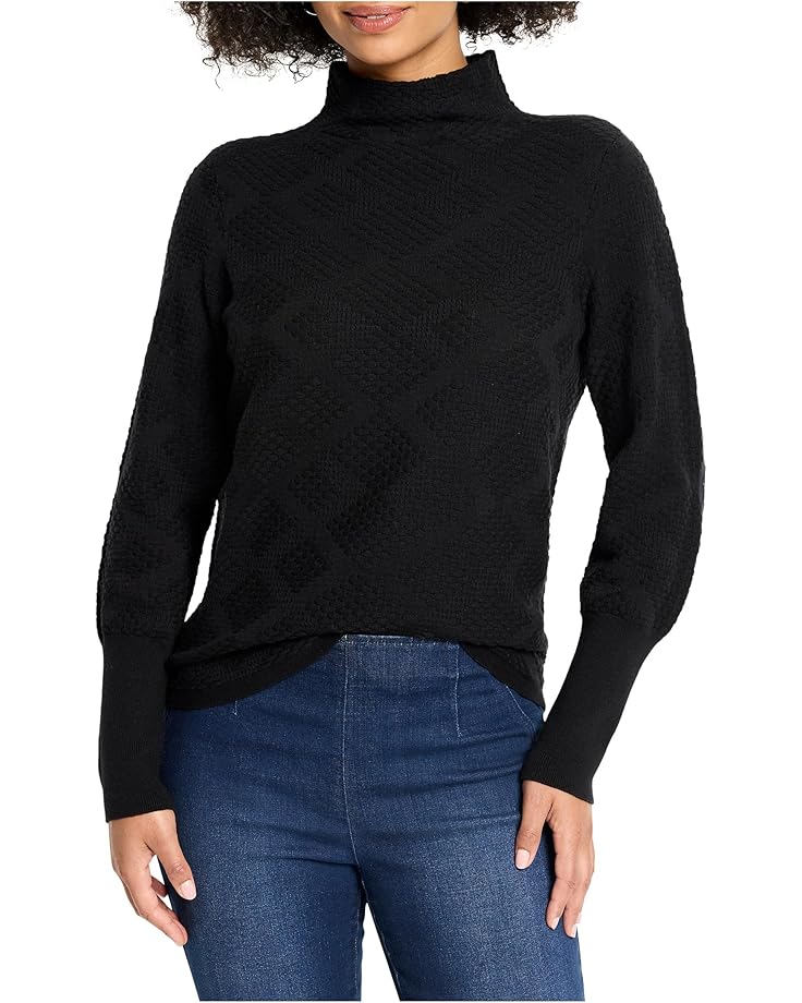 NIC+ZOE Petite Textured Diamonds Sweater - Main View