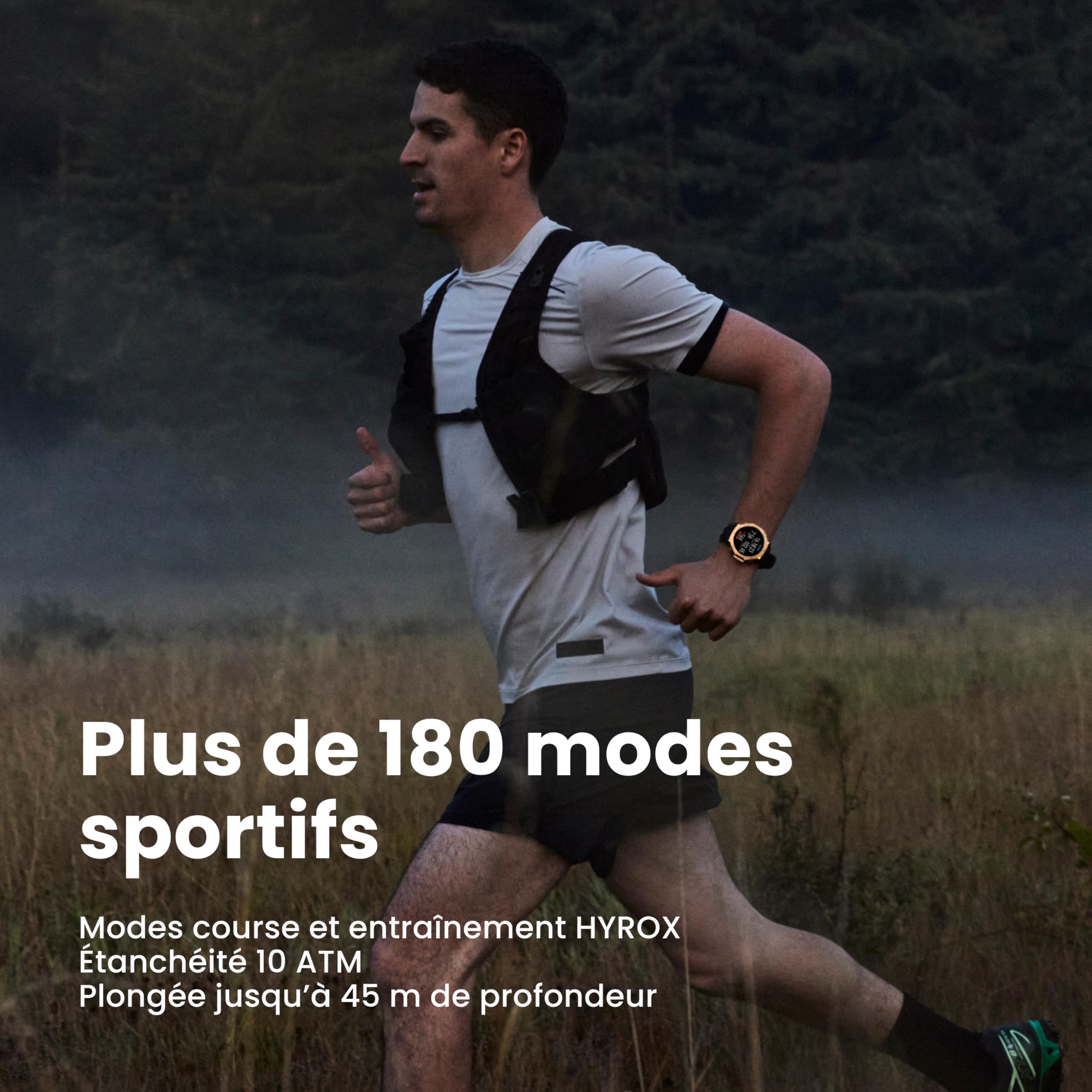 Amazfit T-Rex 3 Pro Montre Connectée Outdoor 48 mm, Écran AMOLED en Saphir, Lunette en Titane, GPS Double Bande, Cartes Hors Ligne, Lampe Intégrée, Autonomie 25 Jours, Smartwatch pour Android iPhone