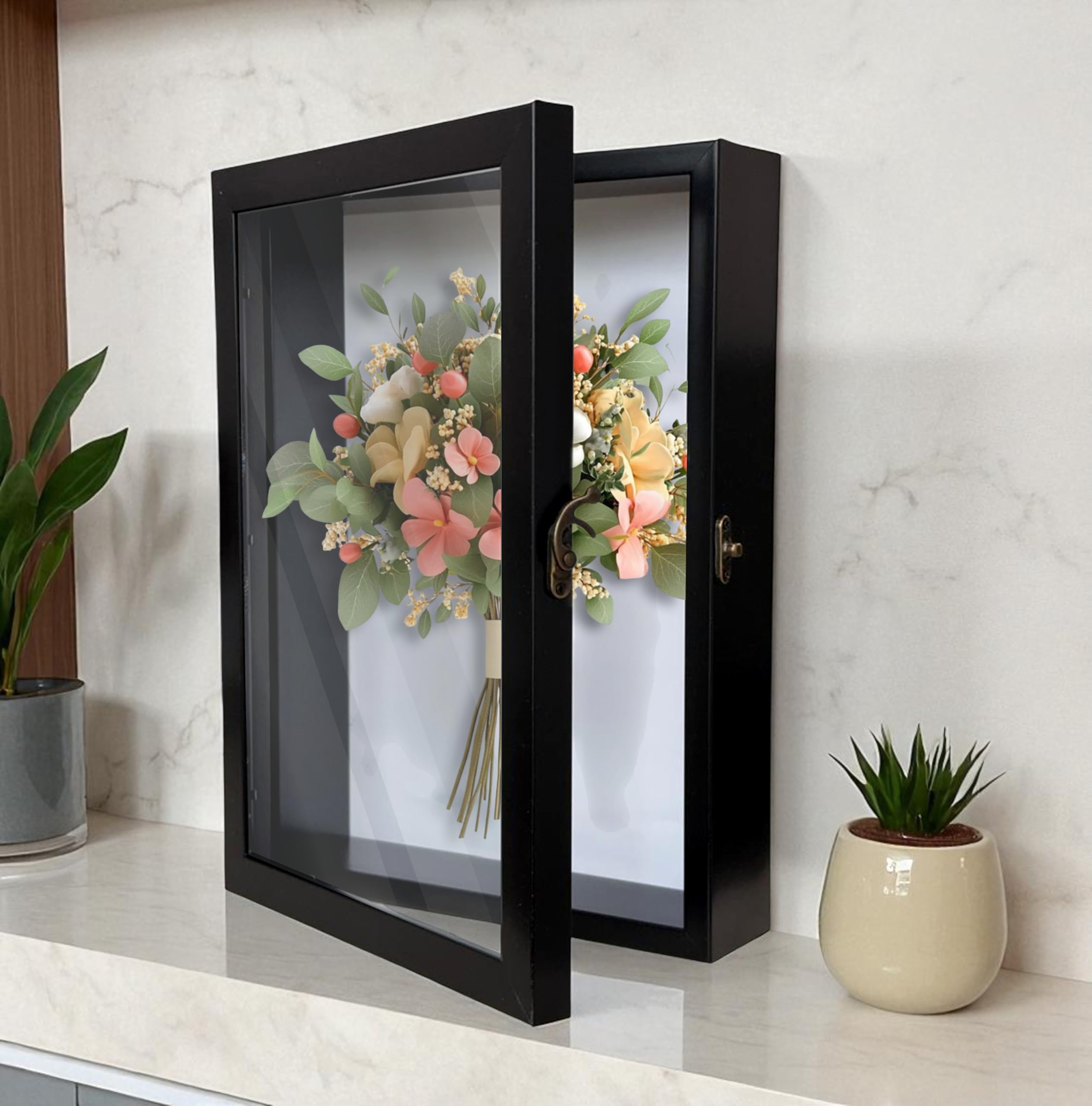 Art Street Shadow Box for Memories, Memory Collection Box with Slot On Top, Beautiful Moments in a Shadow Box, Gift Frame (Black, A4)-image-8
