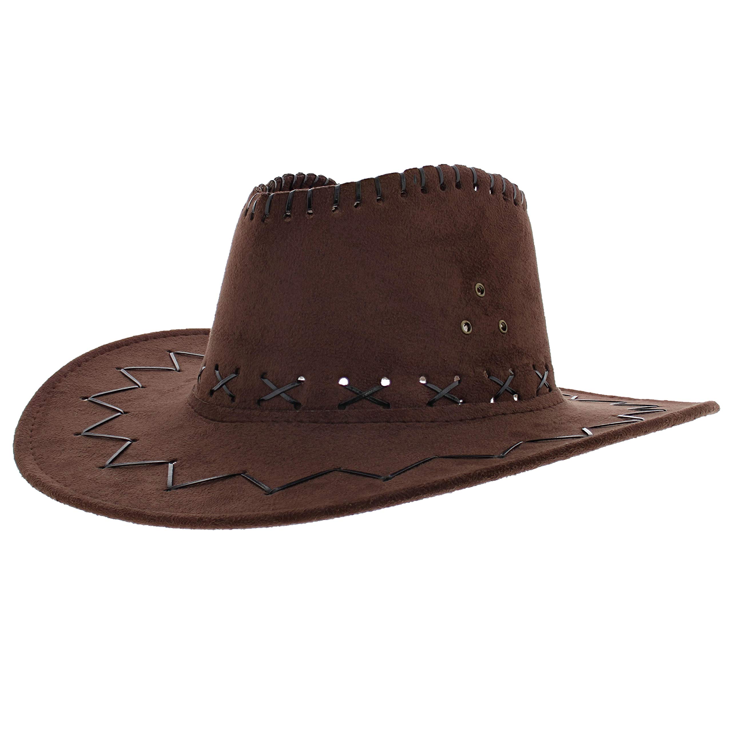 Zac's Alter Ego Fancy Dress Unisex Cowboy or Cowgirl Hat - Black, Brown, Pink or White โ image 1
