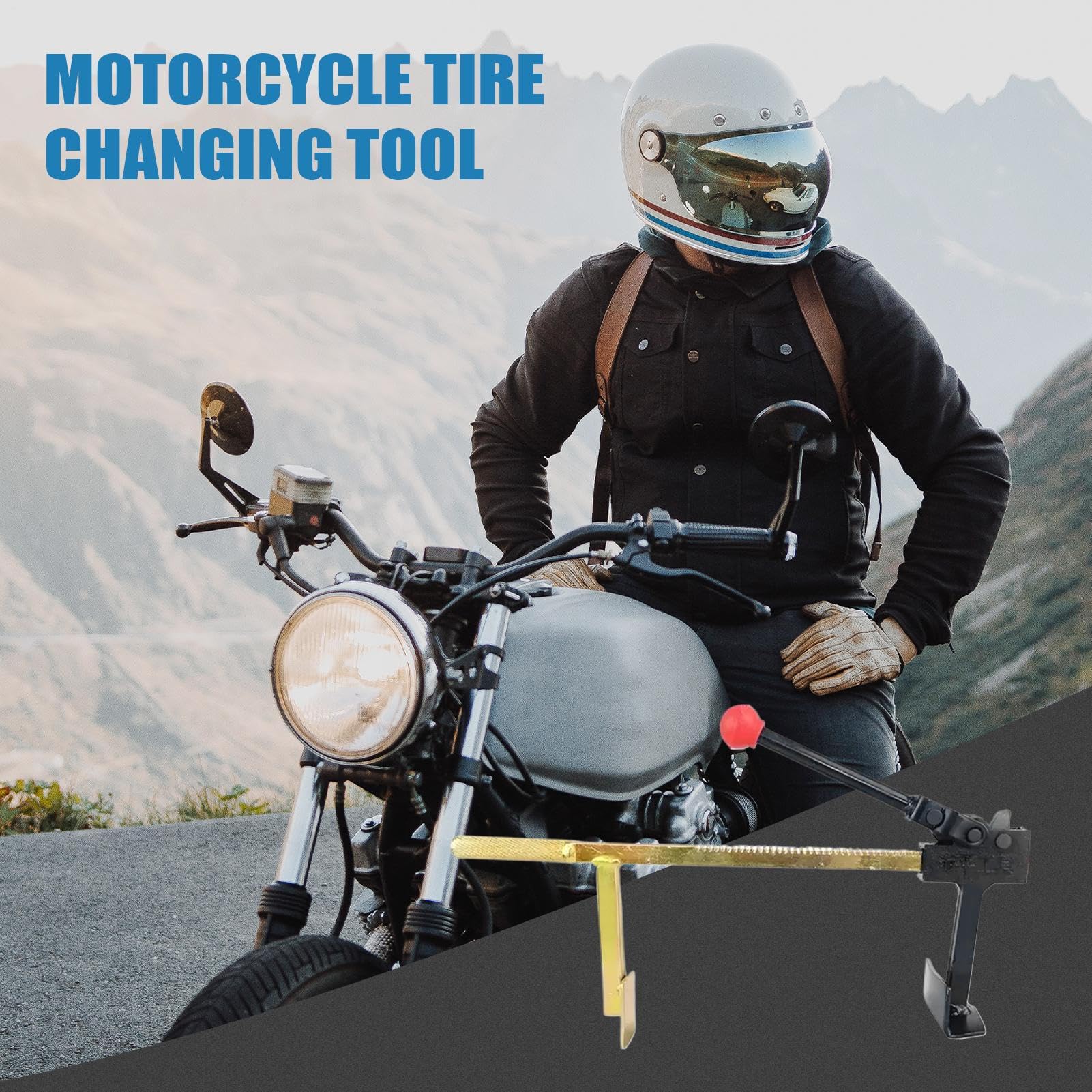 Cambiagomma Manuale Kit Attrezzi Riparazione Pneumatici Motocicli | Attrezzatura Manuale Riparazione Ruote per Camion Moto Scooter Auto Fuoristrada Atv