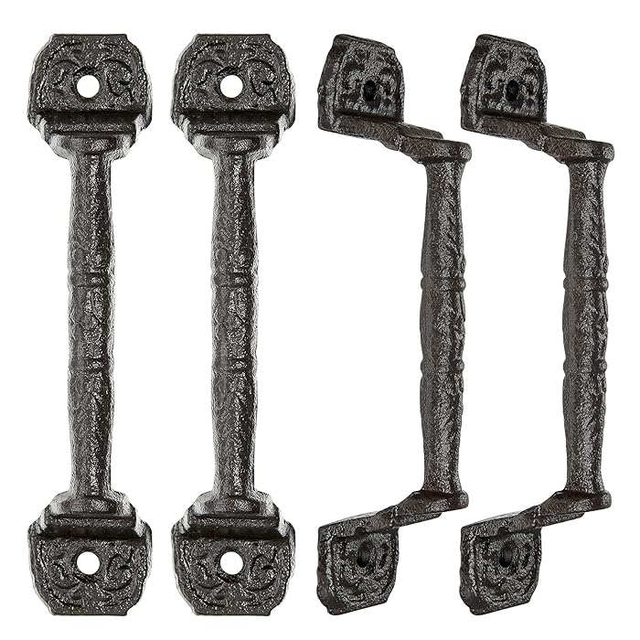 Buy INIRET 4 Packs Dumb Dark Brown cast Iron Rustic Industrial Style