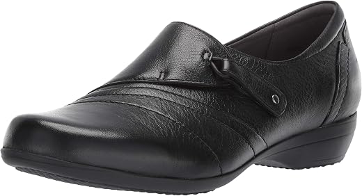 Dansko Women's Franny Wide Monk-Strap Loafer, Black Milled Nappa, 39 W EU (8.5-9 US)