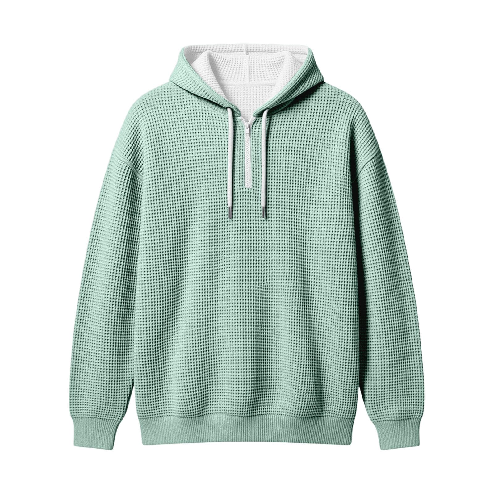 Tuta da jogging da uomo, lunga, 2 pezzi, con felpa e pantaloni da jogging, alla moda, motivo a nido d'ape, per attività all'aperto, casual, casual, per il tempo libero, per autunno e inverno