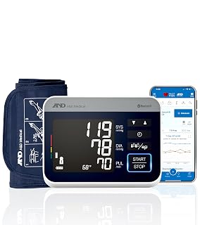 A&D Medical Precision Check Pro Blood Pressure Monitor for Home Use with Bluetooth UA-910BLE - Wide Range Cuff (8.6-16.5" / 22-42cm), 4 Users, iOS & Android Compatible, AC Adapter & Carrying Case - Amazon product rated Grade A