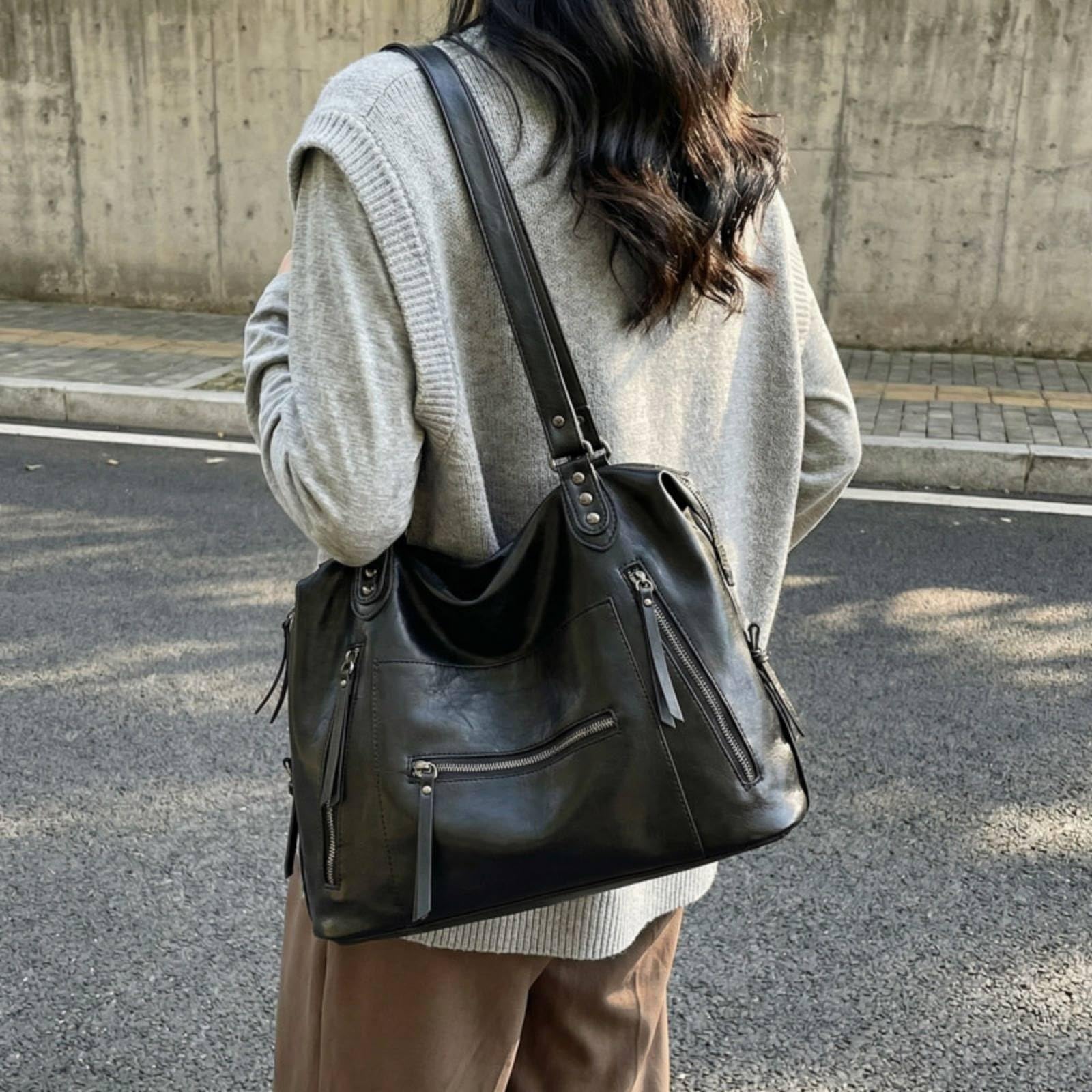 Bolsos de Mujer Bolso Hombro Suave Gran Capacidad con Correa Ajustable