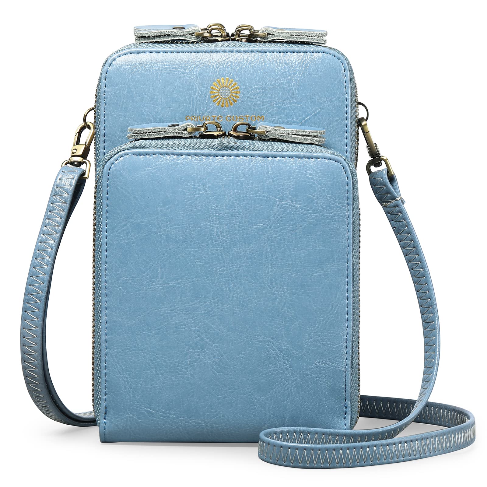 SENDEFN Handytasche zum Umhängen - Handy Umhängetasche Damen Handytasche Leder Handytasche mit Geldbörse zum Umhängen mit Kartenfächer Abnehmbar Schultergurt für Handy