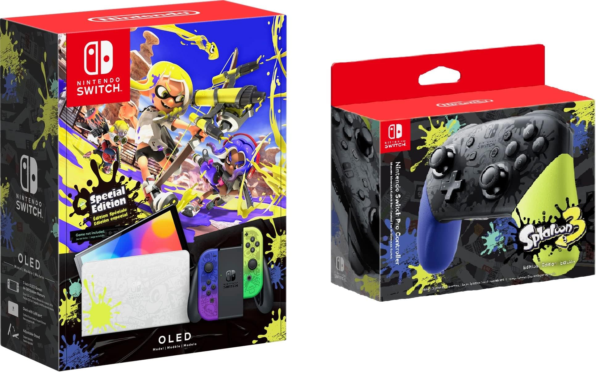 Nintendo Switch OLED with Joy-Con - Splatoon 3 edition + Splatoon 3 Pro Controller