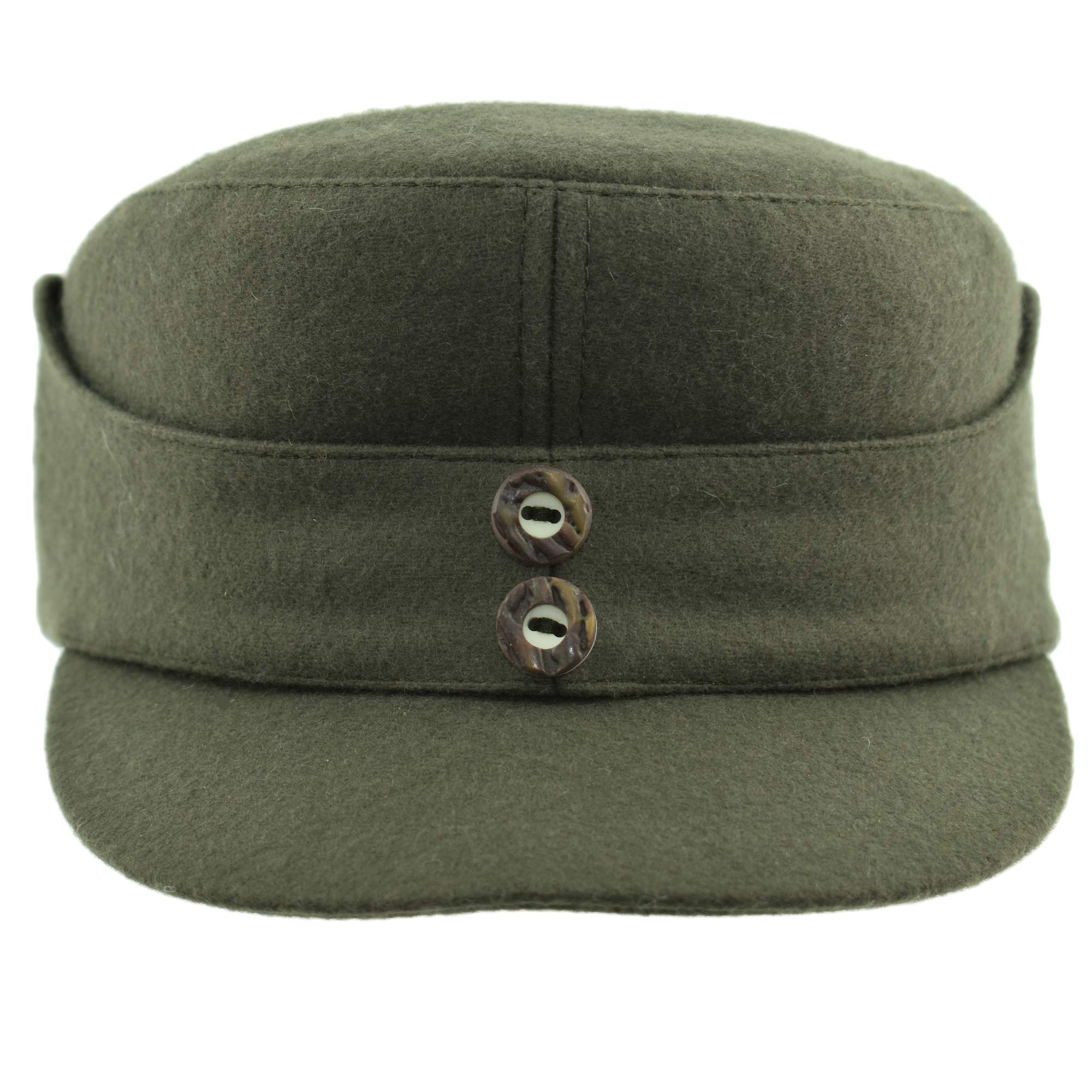 Berretto Uomo con Visiera | Tessuto Loden | Berretto da Sci | kepi Militare | con paraorecchie | Autunno Inverno