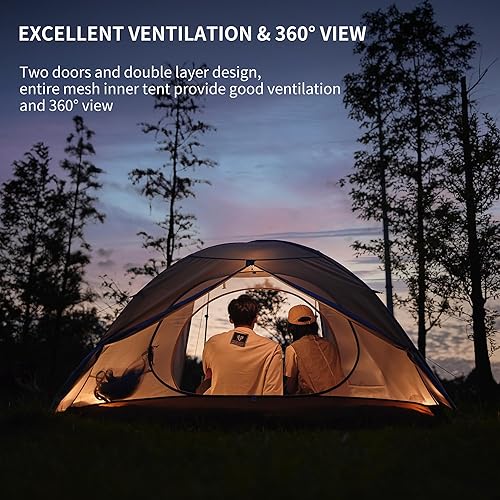 Miniatura 3 de Naturehike Cloud River - Tienda de campaña para 2 personas y 3 personas, impermeable para 2 personas y 3 personas para acampar, tienda de campaña de