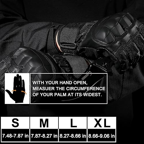 Miniatura 6 de WTACTFUL Guantes tácticos de protección de goma para hombres con pantalla táctil para airsoft, motocicleta, caza, exterior