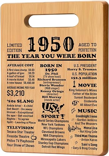 Miniatura 21 de Regalos de 80 cumpleaños para mujeres y hombres, tabla de cortar 1945, regalos de cumpleaños 80 para ella, regalos de cumpleaños de 80 años, regalo