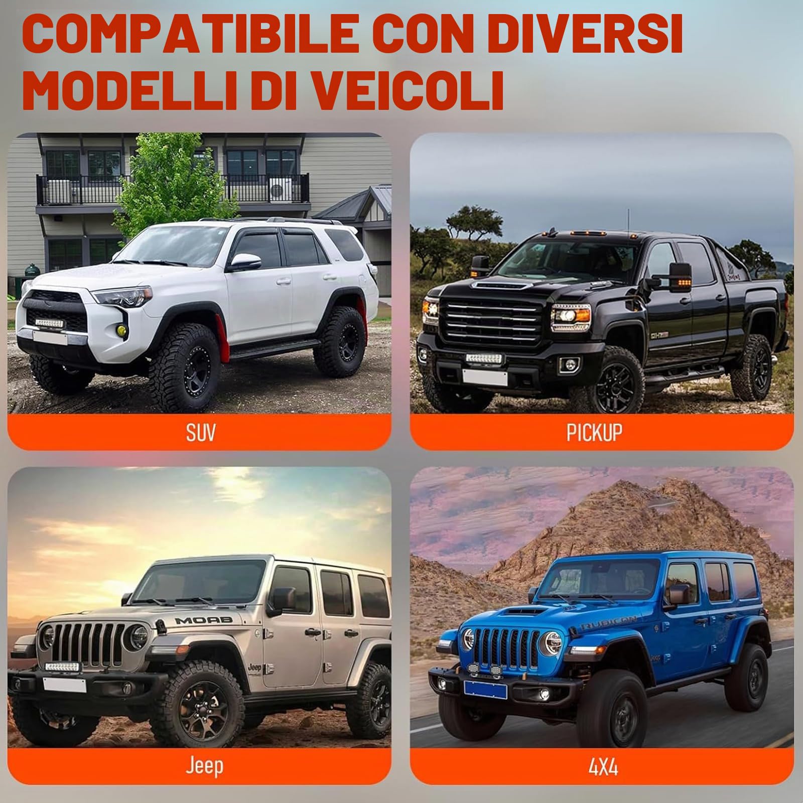 Willpower Universale Staffa Targa Nero Bull Bar Paraurti Anteriore per Faretti LED Faro da Lavoro a LED Targa della Luce Portatarga per 4x4 Fuoristrada Camion Offroad