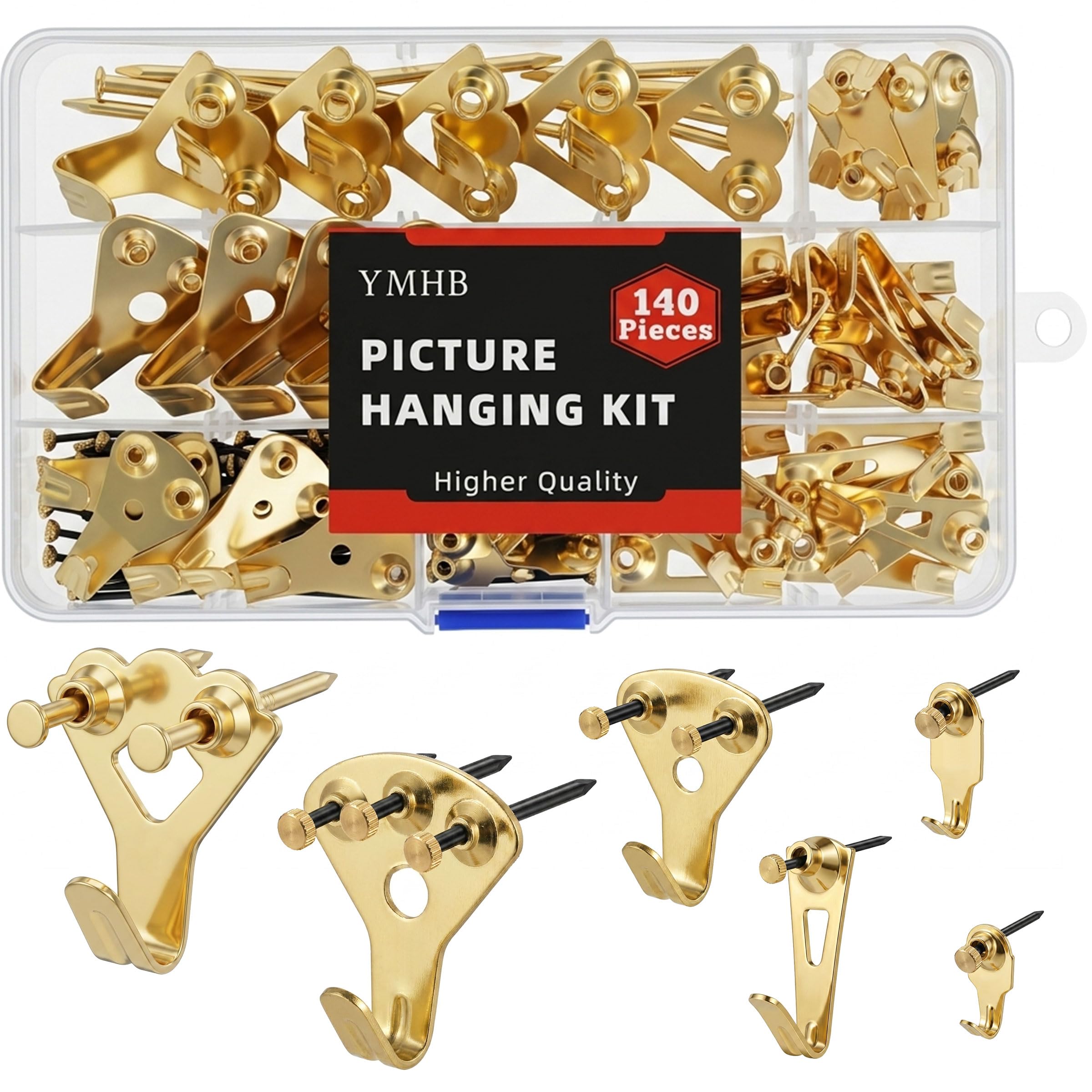 Kit de colgadores para colgar cuadros en el salón creando una galería de fotos familiar