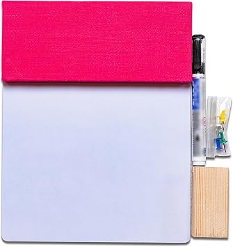IVEI Combination Board - Pin Board and White Board Combo - Dry Erase Board - Bulletin Board - Wall Hanging Dual White Board & Pin Board for Kids Study Room, Office, School, Home - Pink